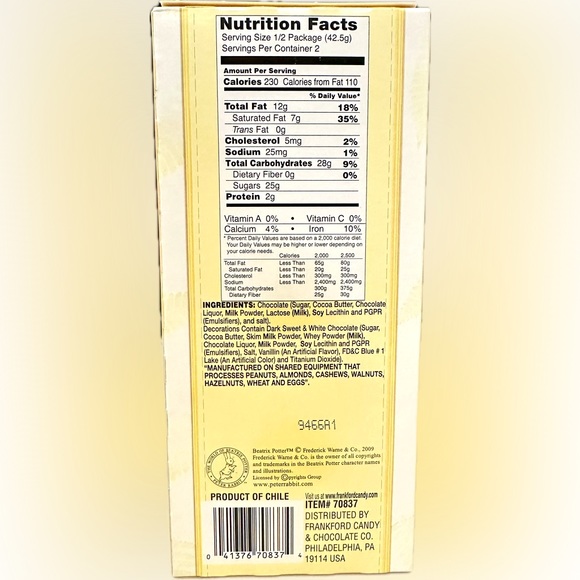 VTG RARE BEATRIX POTTER CHOCOLATE BUNNY RABIT COLLECTIBLE DECOR EASTER 6” SEALED - Picture 2 of 10